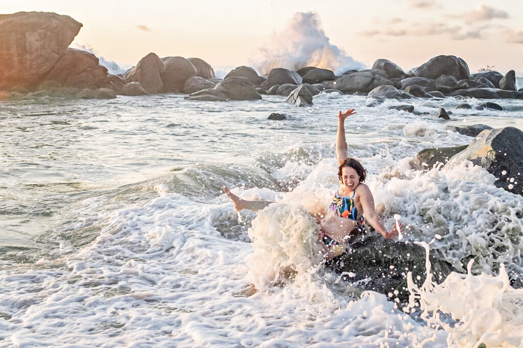 The golden hour light in Sayulita is perfect for lifestyle portraits.