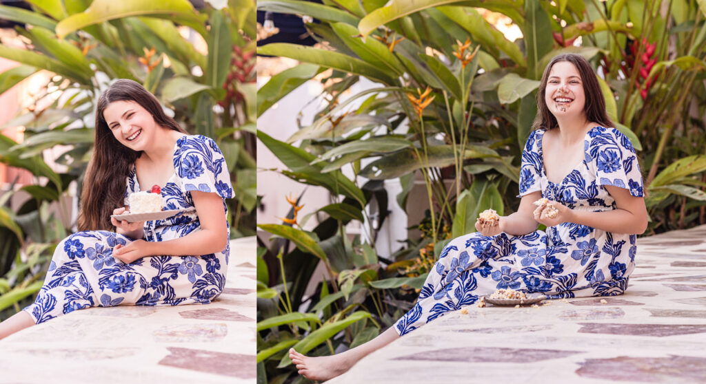 Kaia's 13th birthday cake smash photos.