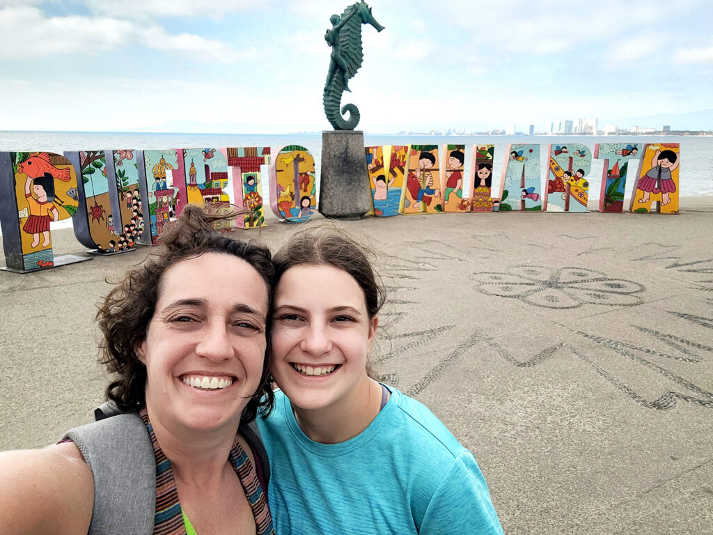 Mother and daughter selfies in Puerto Vallarta.