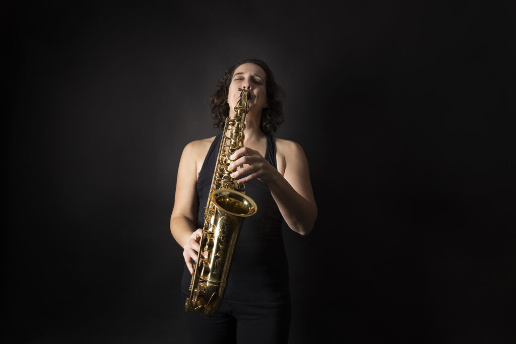 Tammy Karin on alto saxophone February 2026