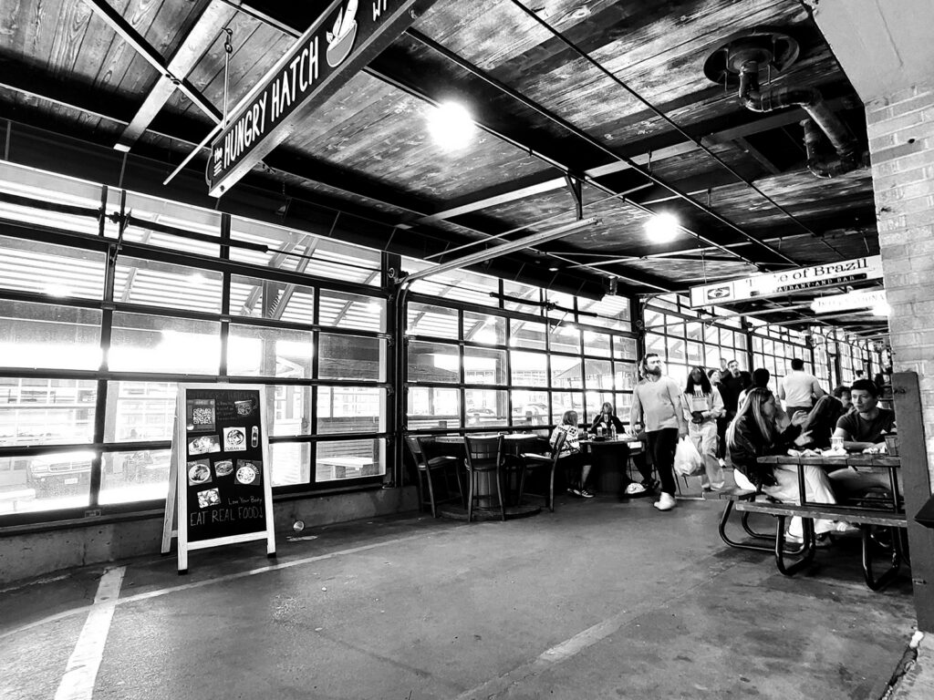 City Market is a great place to grab lunch or dinner even during the winter months.