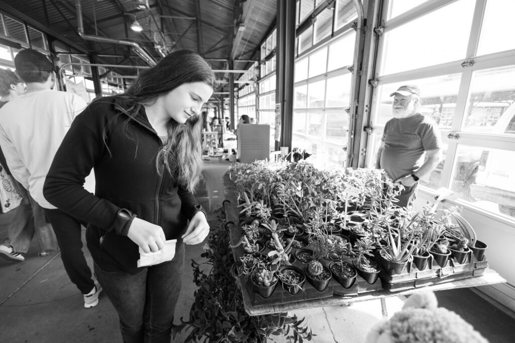 Plant vendor at KC City Market during February.