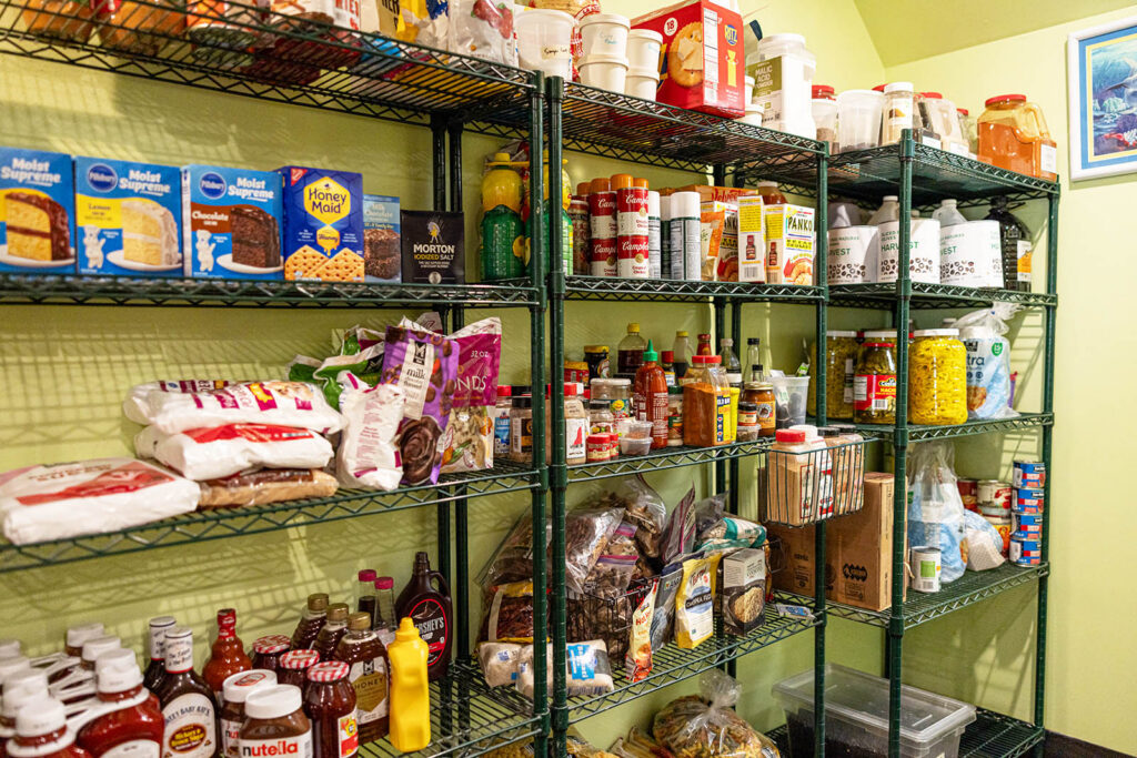 Food storage at Terrebonne restaurant.