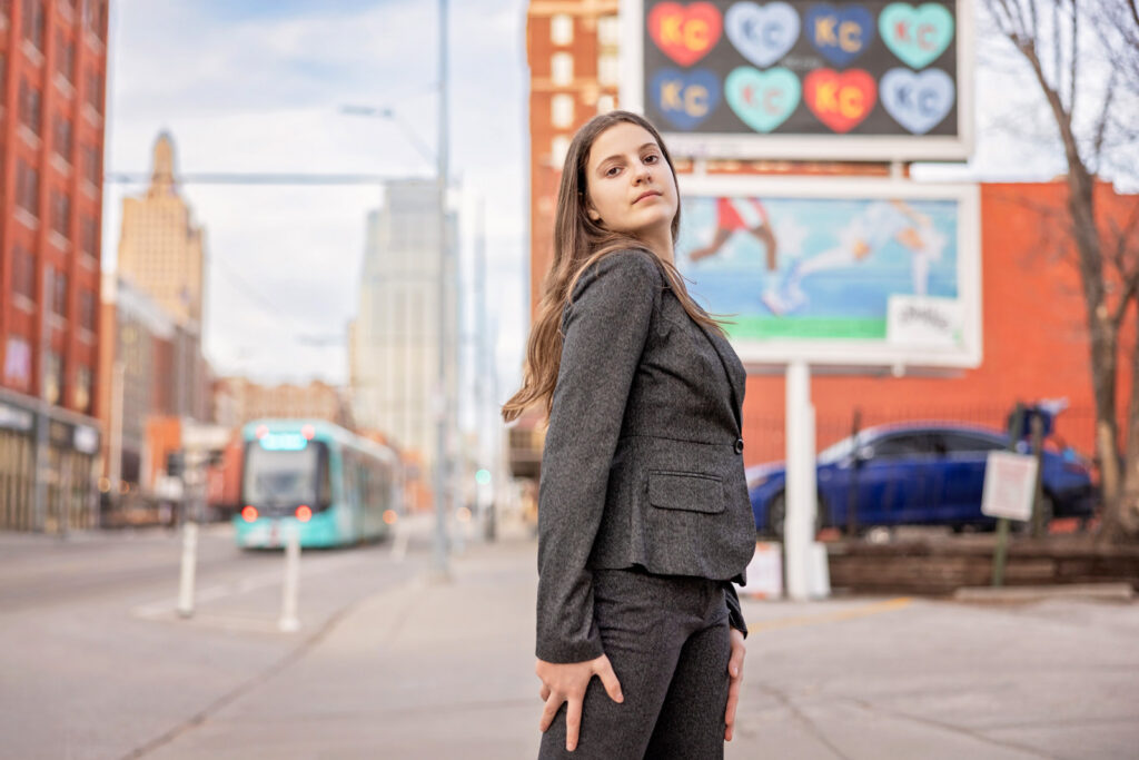 A wide shot of a branding client in the industrial West Bottoms area of KC.