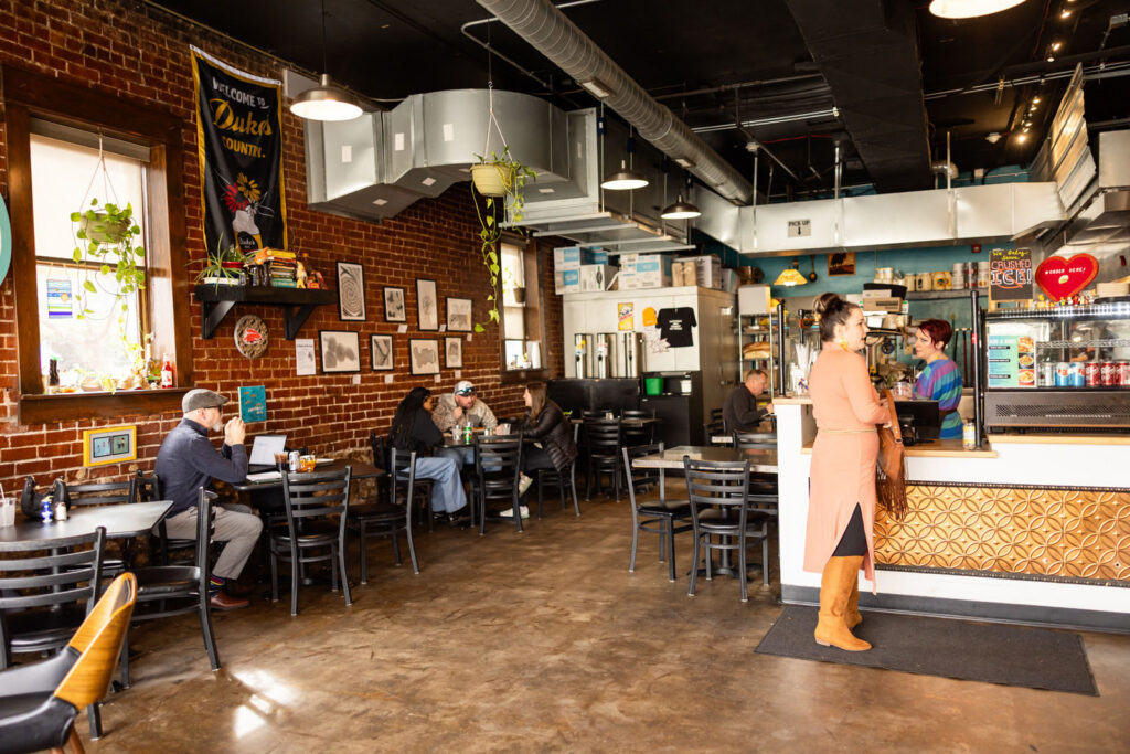 One of the best restaurants in Lawrence, KS on Mass St is Latchkey Deli.