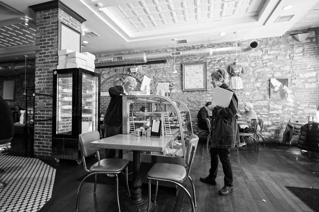 The Pie Lady serves her mom at Ladybird Diner.