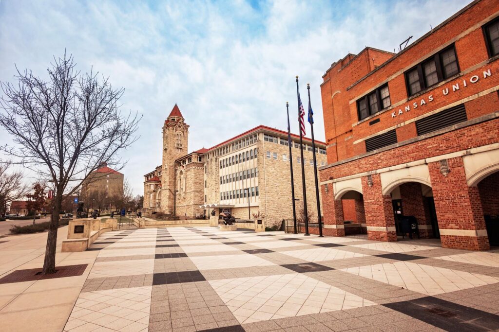 The KU campus provides endless brick and stone backdrops for editorial style portraits.