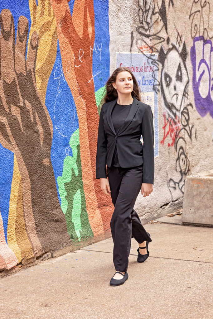 Vibrant graffiti and brick textures offer a unique look for family pictures.