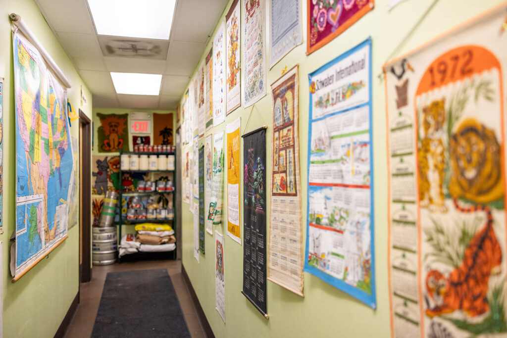 Back hallway at Terrebonne restaurant.